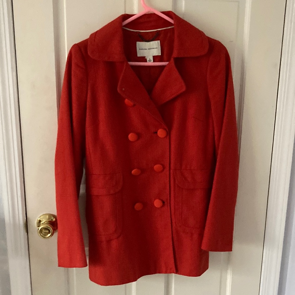 Orange Banana Republic Peacoat